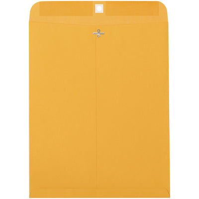 Professional-grade 12 x 15.5" kraft clasp envelopes built tough from 28 lb. woven paper with reinforced metal clasps for repeated use and secure, cost-effective shipping. Each case contains 500 envelopes‚ideal for mailroom operations and industrial shipping needs. Gummed flap provides a permanent seal when moistened.