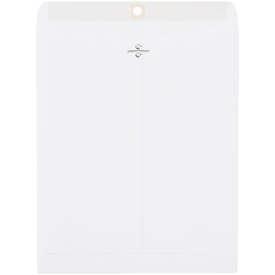 Durable 9x12" white clasp envelopes built from 28 lb. woven paper with reinforced metal clasps for repeated reuse‚cutting your packaging costs per shipment. Sold by the case (500 units), these office envelopes feature a secure gummed flap for permanent sealing when needed. Perfect for mailrooms, secure document shipping, and any operation requiring reliable, compliant mailers.