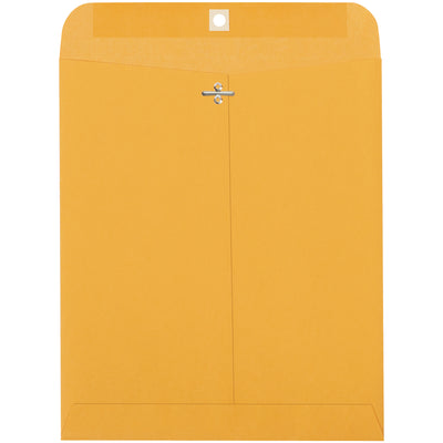 Heavy-duty 12x10 kraft clasp envelopes built for reuse and durability. Reinforced metal clasps and secure gummed flap ensure documents stay protected during shipping. Each case includes 500 envelopes of 28 lb. woven kraft paper‚the cost-effective solution for high-volume mailroom operations.