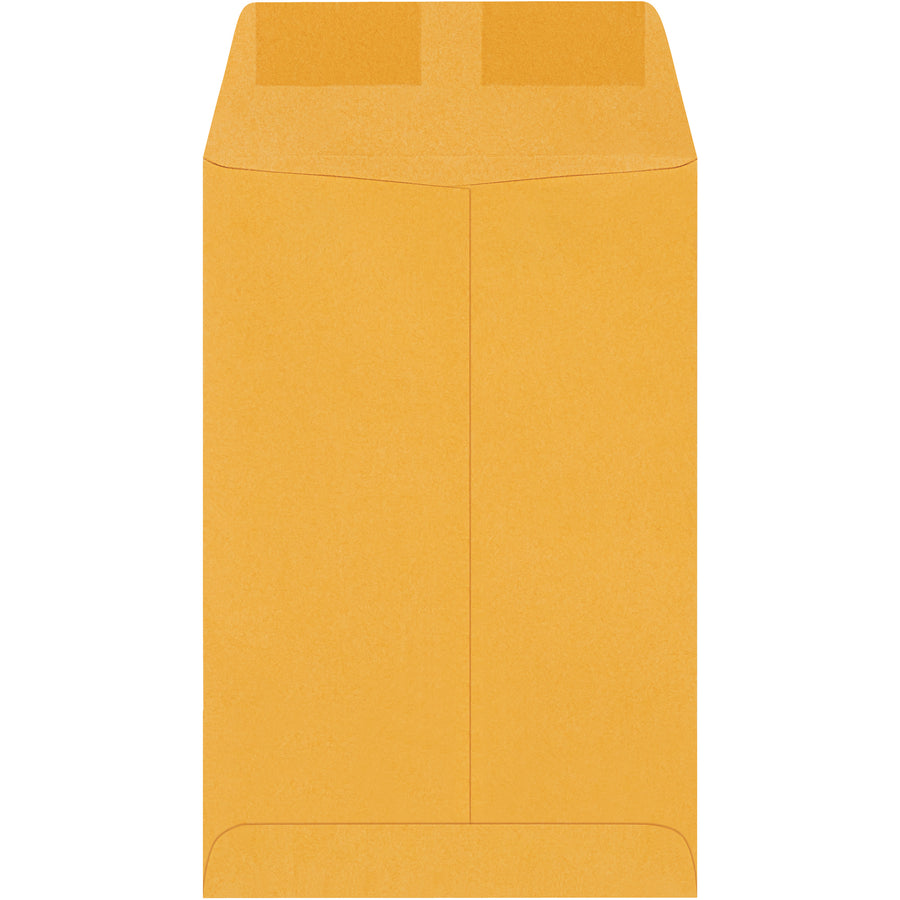 Heavily gummed 9x6 kraft envelopes deliver a reliably secure seal for your mailroom operations. Made from strong 28 lb. paper stock with opaque construction to protect contents from view. Ships as a case of 2,500 units–the cost-efficient choice for high-volume mailers.