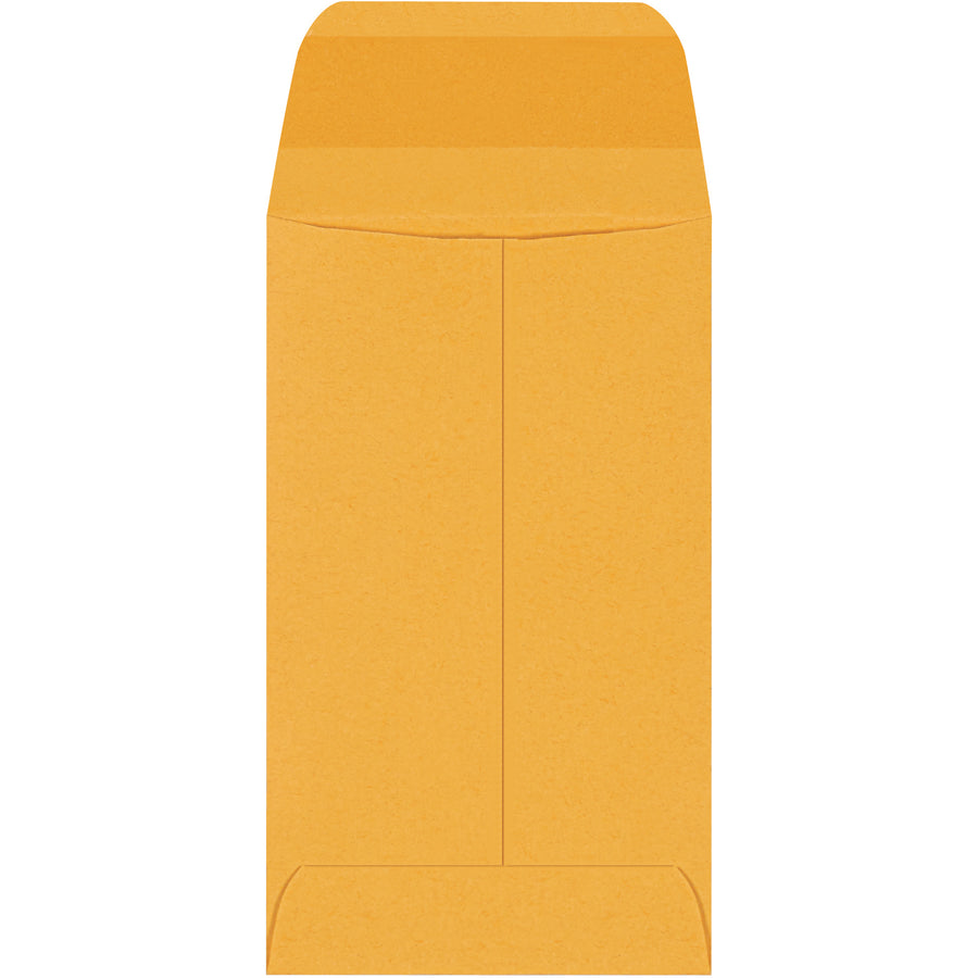 Professional-grade kraft gummed envelopes measuring 4 1/4" x 2 1/2" with heavily gummed flaps that deliver a tamper-resistant seal every time. Made from durable 28 lb. paper stock with opaque finish to protect contents. Sold as a full case of 5,000 envelopes‚the cost-effective choice for mailrooms and shipping departments.