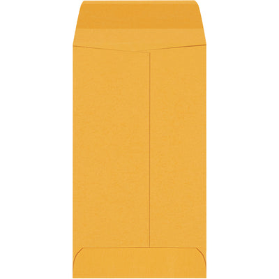Secure your small items with these professional-grade kraft gummed envelopes featuring heavily gummed flaps and durable 28 lb. paper stock. Sized at 5.5" x 3.125" and sold by the case of 5000, these opaque coin envelopes provide reliable protection and tamper-evident sealing for mailroom, banking, and retail operations.