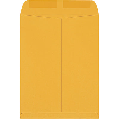 Heavy-duty 9.5x12.5" kraft gummed envelopes deliver professional mailing with reliable seal and content privacy. Constructed from durable 28 lb. paper stock for protection without excess weight. Sold in convenient cases of 500 for cost-efficient bulk ordering.