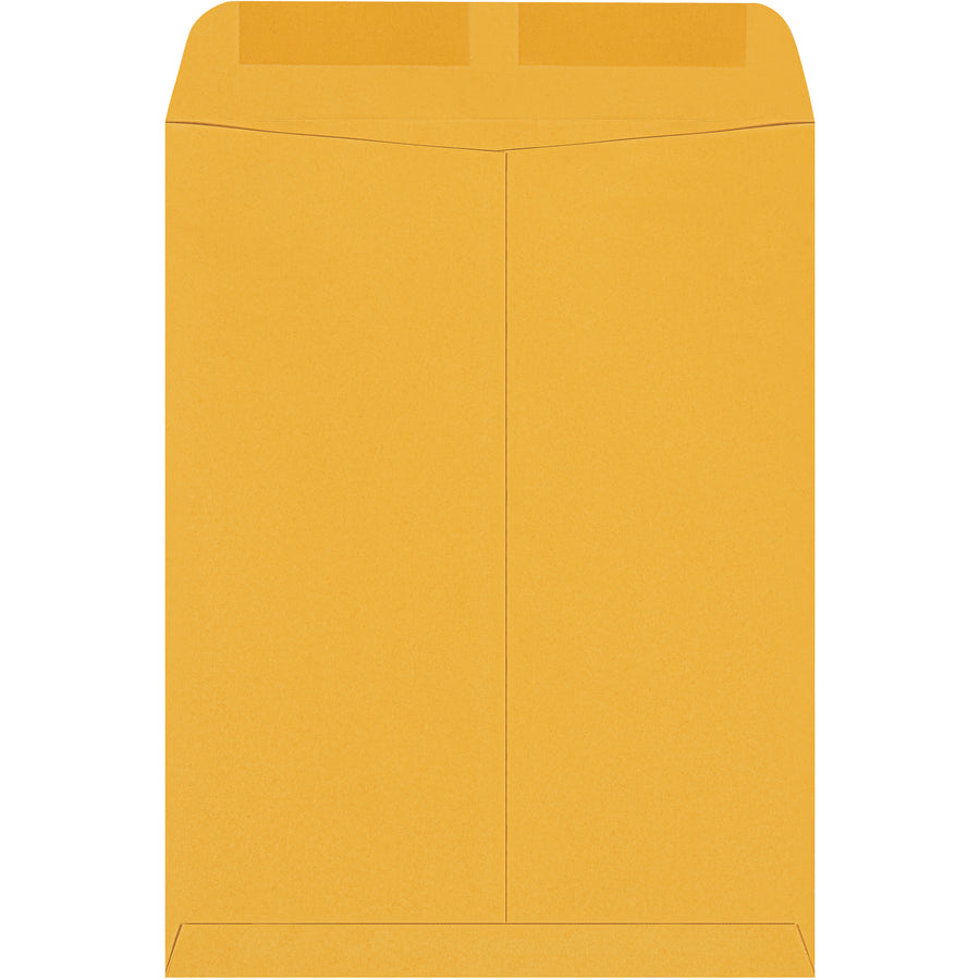 Heavy-duty 9.5x12.5" kraft gummed envelopes deliver professional mailing with reliable seal and content privacy. Constructed from durable 28 lb. paper stock for protection without excess weight. Sold in convenient cases of 500 for cost-efficient bulk ordering.