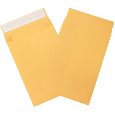 10x13x2" Kraft Expandable Self-Seal Envelopes - No Moisture Needed, Case of 100
