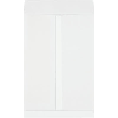 Oversized white jumbo envelopes designed for large printed items, documents, and flat storage needs. 28 lb. paper stock construction with ungummed flaps for cost-effective reuse. Bulk case of 250 envelopes keeps your mailroom stocked and compliant.