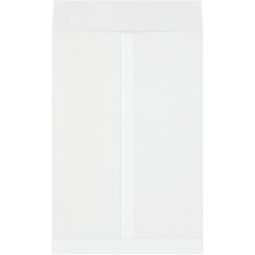 Oversized white jumbo envelopes designed for large printed items, documents, and flat storage needs. 28 lb. paper stock construction with ungummed flaps for cost-effective reuse. Bulk case of 250 envelopes keeps your mailroom stocked and compliant.