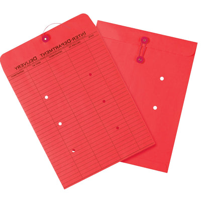 10x13 Red String Closure Inter-Department Envelopes 100/Case EN1095 - alias listing