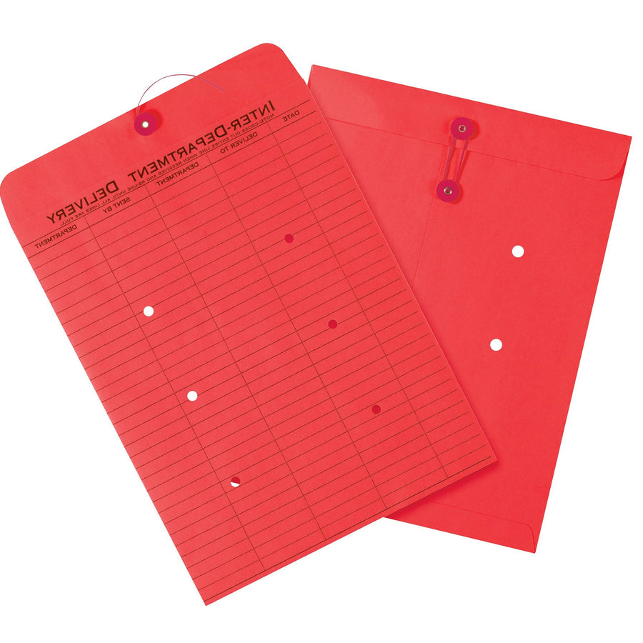 10x13 Red String Closure Inter-Department Envelopes 100/Case EN1095 - alias listing