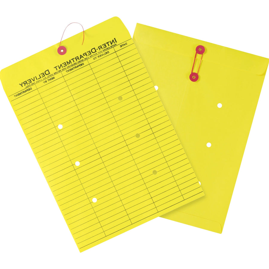 10x13 Yellow String Closure Inter-Department Envelopes 100/Case EN1096 - alias listing