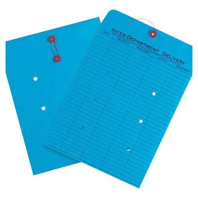 13x10 Blue String Closure Inter-Department Envelopes 100/Case EN1097 - alias listing