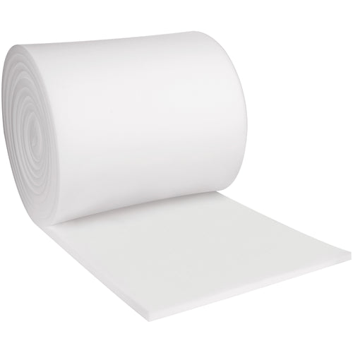 Ship fragile, high-value items with confidence using this 1" x 24" x 36' cloud foam roll made from premium polyurethane. Lightweight cushioning delivers superior protection while remaining soft and pliable. Reusable, mildew-resistant foam reduces packaging waste and cost per shipment.