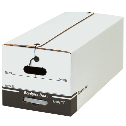Store letter and legal-size files securely with BANKERS BOX® string and button file storage boxes. These 24x12x10.25