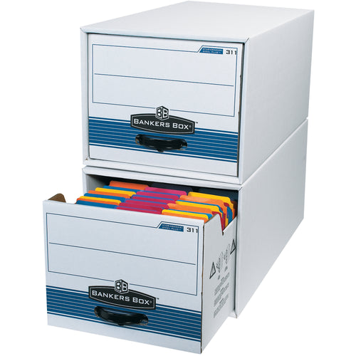 Transform your filing system with STOR/DRAWER® STEEL PLUS™ file storage drawers featuring a reinforced steel support frame that stacks up to 5 high. These 24