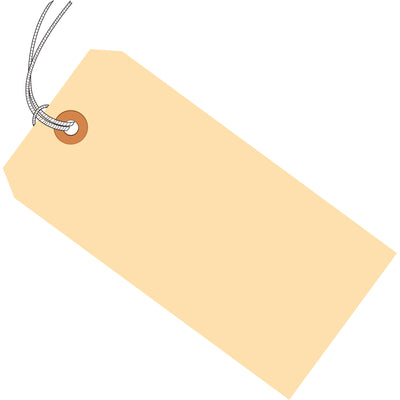 Industrial-grade 13 point manila shipping tags pre-strung with 12" cotton string for fast, reliable package identification. Reinforced 3/16" eyelets resist tearing under heavy use. Ship 1,000 tags per case–the cost-efficient choice for high-volume fulfillment.