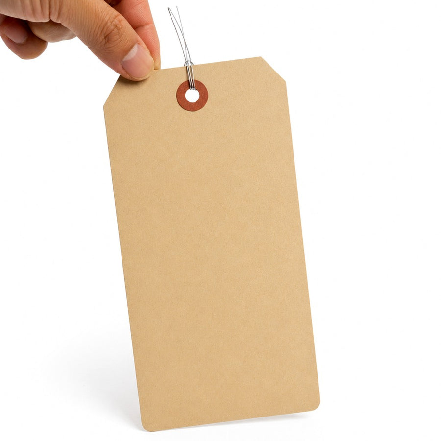 6 1/4 x 3 1/8 in 13 Pt Manila Shipping Tags Pre-Wired 100-Pack G10083100PK - alias listing