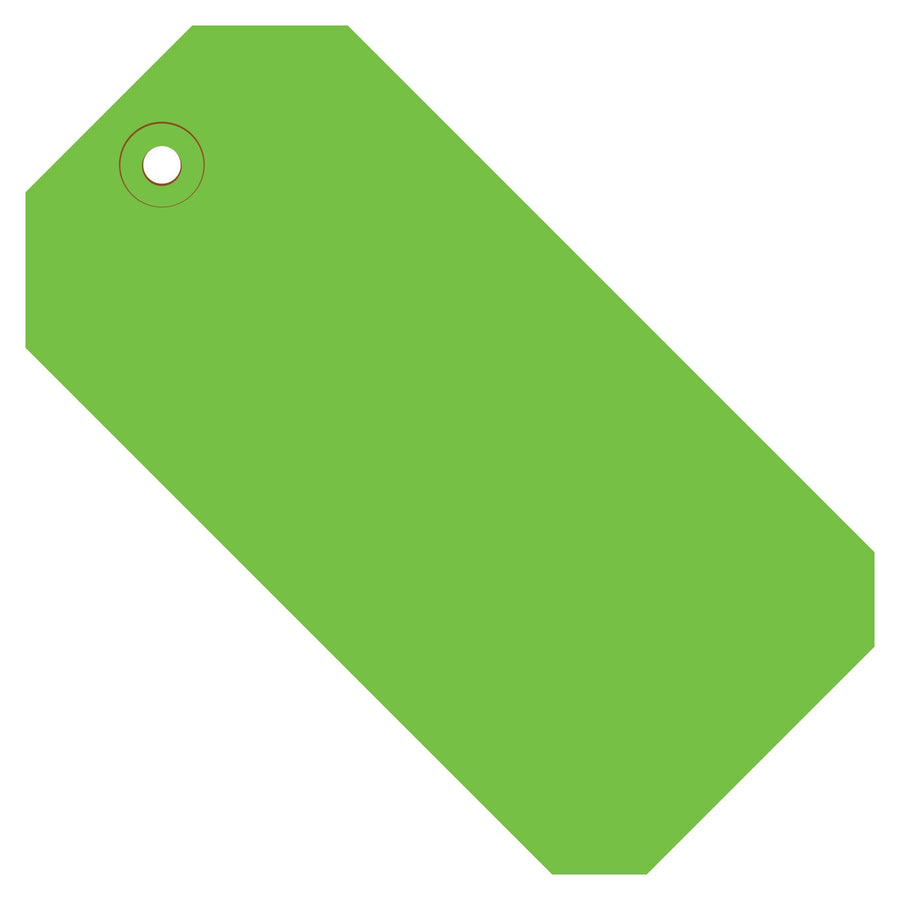 2 3/4 x 1 3/8 in 13 Pt Green Shipping Tags 1000/Case G11011D - alias listing