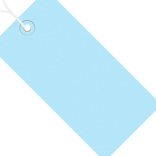 2 3/4 x 1 3/8 in 13 Pt Light Blue Pre-Strung Shipping Tags 1000/Case G11012B - alias listing