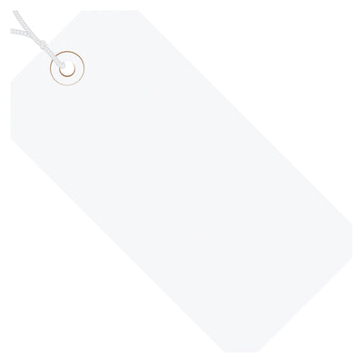 2 3/4 x 1 3/8 in 13 Pt White Shipping Tags Pre-Strung 1000/Case G11012G - alias listing