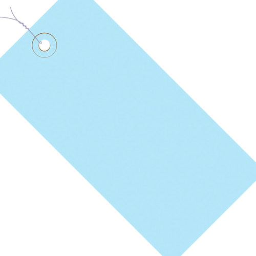 2 3/4 x 1 3/8 in 13 Pt Light Blue Pre-Wired Shipping Tags 1000/Case G11013B - alias listing