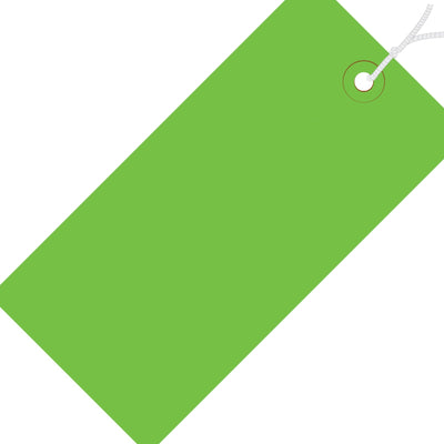 3 1/4 x 1 5/8 in 13 Pt Green Pre-Strung Shipping Tags 1000/Case G11022D - alias listing