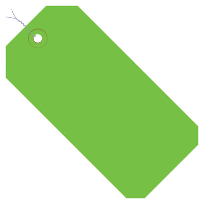 3.25x1.625 13 Pt Green Pre-Wired Shipping Tags 1000/Case G11023D - alias listing