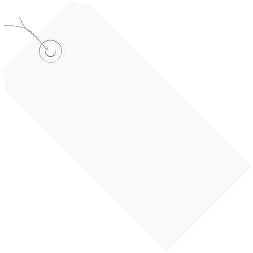 Durable white shipping tags pre-wired and ready to use‚no assembly required. Featuring reinforced 3/16