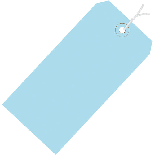 3 3/4 x 1 7/8 in 13 Pt Light Blue Shipping Tags 1000/Case G11032B - alias listing