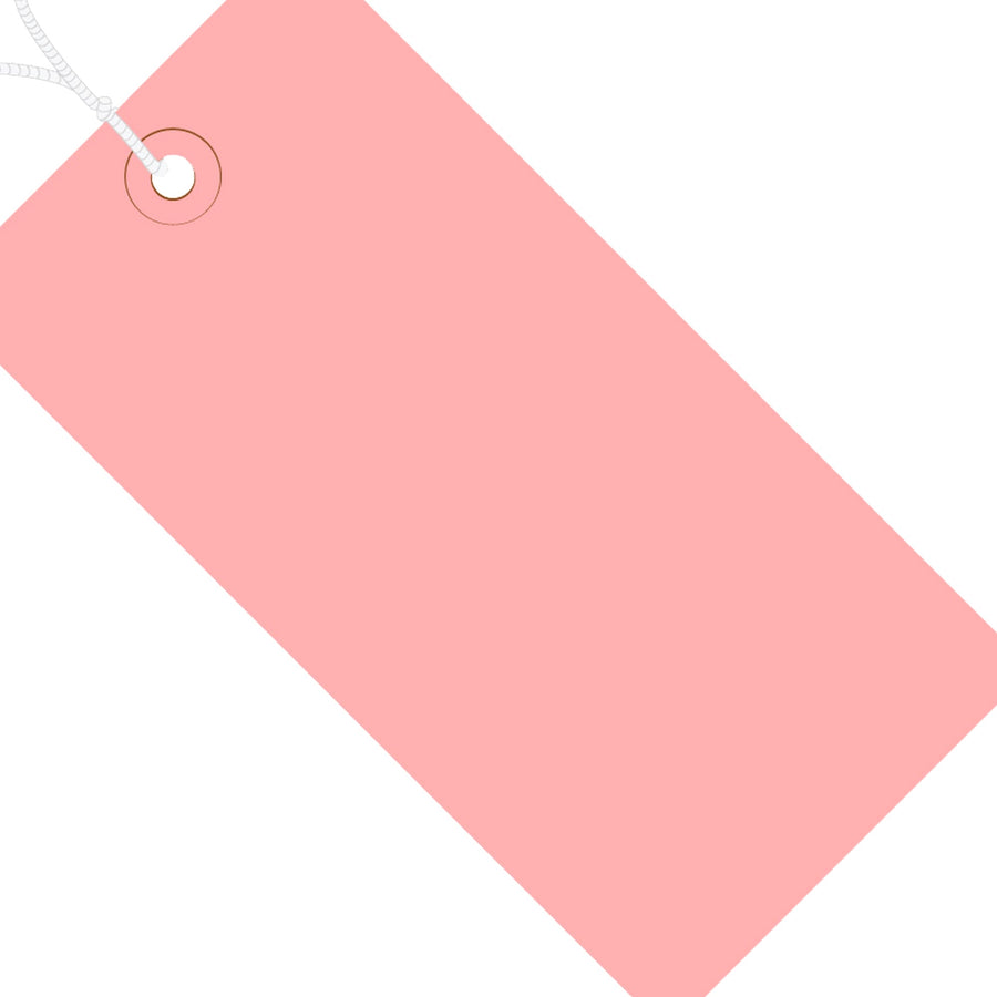 3 3/4 x 1 7/8 in 13 Pt Pink Pre-Strung Shipping Tags 1000/Case G11032J - alias listing