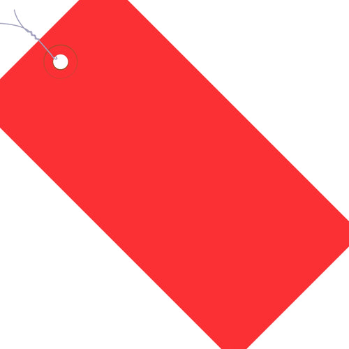 3 3/4 x 1 7/8 in 13 Pt Red Shipping Tags Pre-Wired 1000/Case G11033E - alias listing