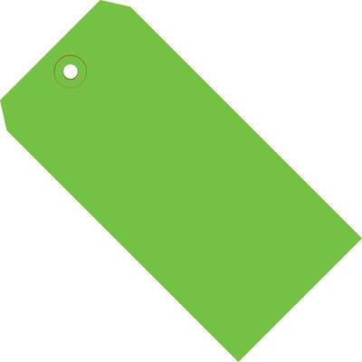 Professional-grade green shipping tags built for heavy-duty labeling and inventory coding. Features tear-resistant 3/16" reinforced eyelets and 13-point cardstock construction. Order by the case (1,000 tags) for maximum cost-efficiency on all your shipping needs.