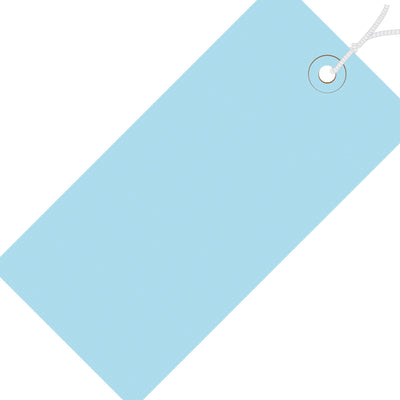 4.25x2.13 13 Pt Light Blue Pre-Strung Shipping Tags 1000/Case G11042B - alias listing