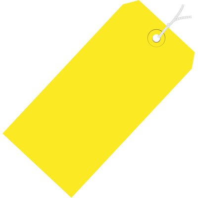 4.25x2.13 13 Pt Yellow Shipping Tags Pre-Strung 1000/Case G11042C - alias listing