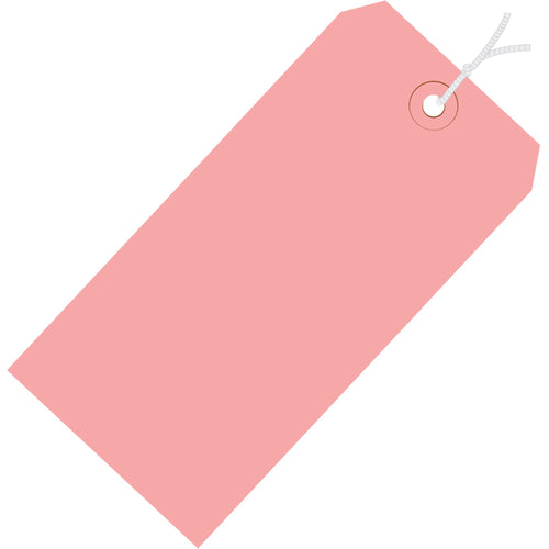 4.25x2.13 13 Pt Pink Pre-Strung Shipping Tags 1000/Case G11042J - alias listing
