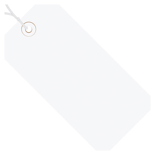 4 3/4 x 2 3/8 in 13 Pt White Pre-Strung Shipping Tags 1000/Case G11052G - alias listing