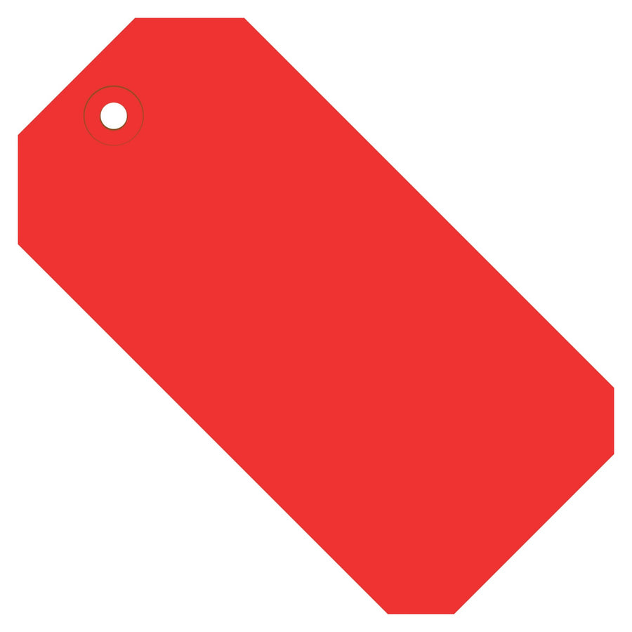 5 1/4 x 2 5/8 in 13 Pt Red Tear-Resistant Shipping Tags 1000/Case G11061E - alias listing