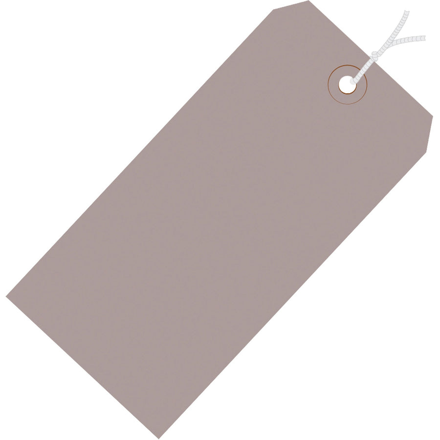 5 1/4 x 2 5/8 in 13 Pt Gray Pre-Strung Shipping Tags 1000/Case G11062F - alias listing