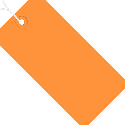 5 1/4 x 2 5/8 in 13 Pt Orange Shipping Tags Pre-Strung 1000/Case G11062H - alias listing