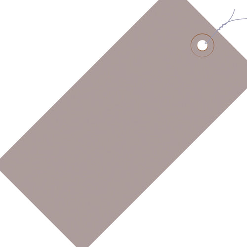 5 1/4 x 2 5/8 in 13 Pt Gray Pre-Wired Shipping Tags 1000/Case G11063F - alias listing