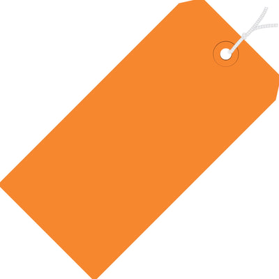 5 3/4 x 2 7/8 in 13 Pt Orange Pre-Strung Shipping Tags 1000/Case G11072H - alias listing