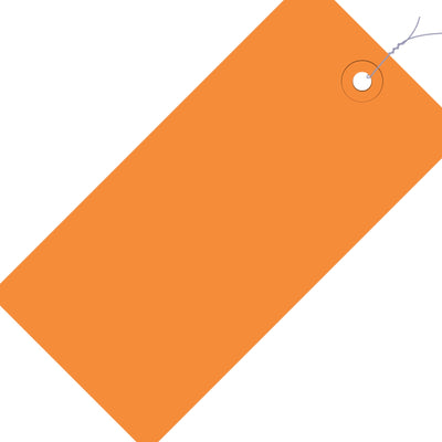 5 3/4 x 2 7/8 in 13 Pt Orange Pre-Wired Shipping Tags 1000/Case G11073H - alias listing