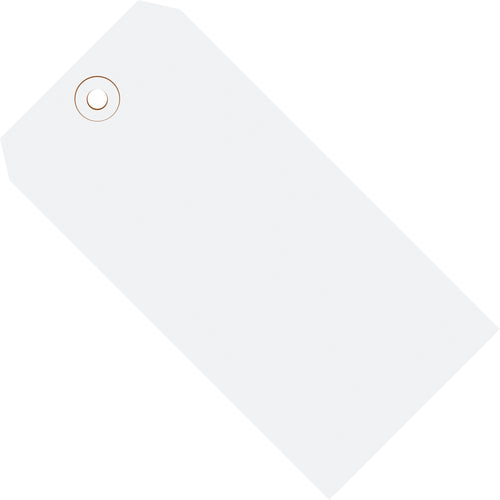 Professional-grade white shipping tags designed for rapid inventory coding and item identification. Features reinforced 3/16