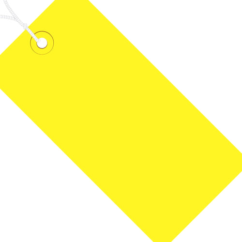 6 1/4 x 3 1/8 in 13 Pt Yellow Shipping Tags Pre-Strung 1000/Case G11082C - alias listing