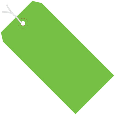 Professional-grade green shipping tags with reinforced tear-resistant eyelets and pre-strung cotton cord‚ready to use straight from the box. 6 1/4" x 3 1/8" size in durable 13 point cardstock. 1,000 tags per case for reliable item coding and tracking.