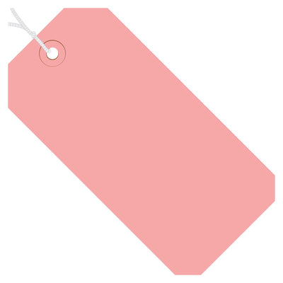 6 1/4 x 3 1/8 in 13 Pt Pink Shipping Tags Pre-Strung 1000/Case G11082J - alias listing