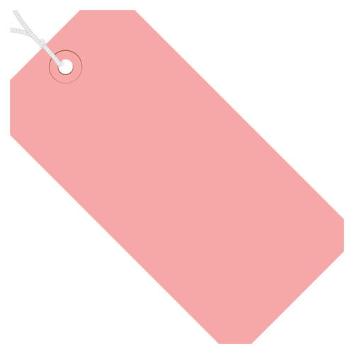6 1/4 x 3 1/8 in 13 Pt Pink Shipping Tags Pre-Strung 1000/Case G11082J - alias listing