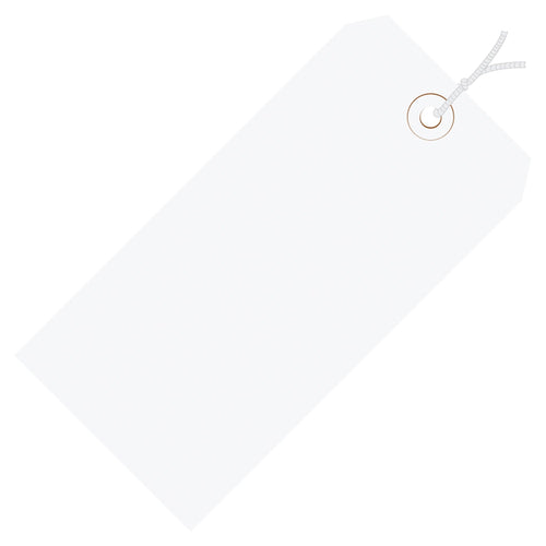 8x4 13 Pt White Shipping Tags Pre-Strung 500/Case G11092G - alias listing