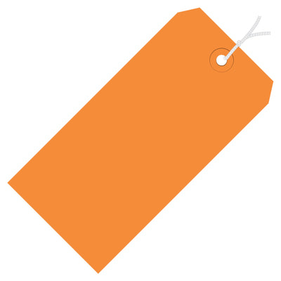 8x4 13 Pt Orange Shipping Tags Pre-Strung 500/Case G11092H - alias listing