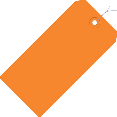 8x4 13 Pt Orange Shipping Tags Pre-Wired 500/Case G11093H - alias listing