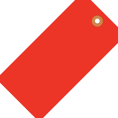 2 3/4 x 1 3/8 in 13 Pt Fluorescent Red Shipping Tags 1000/Case G12011C - alias listing